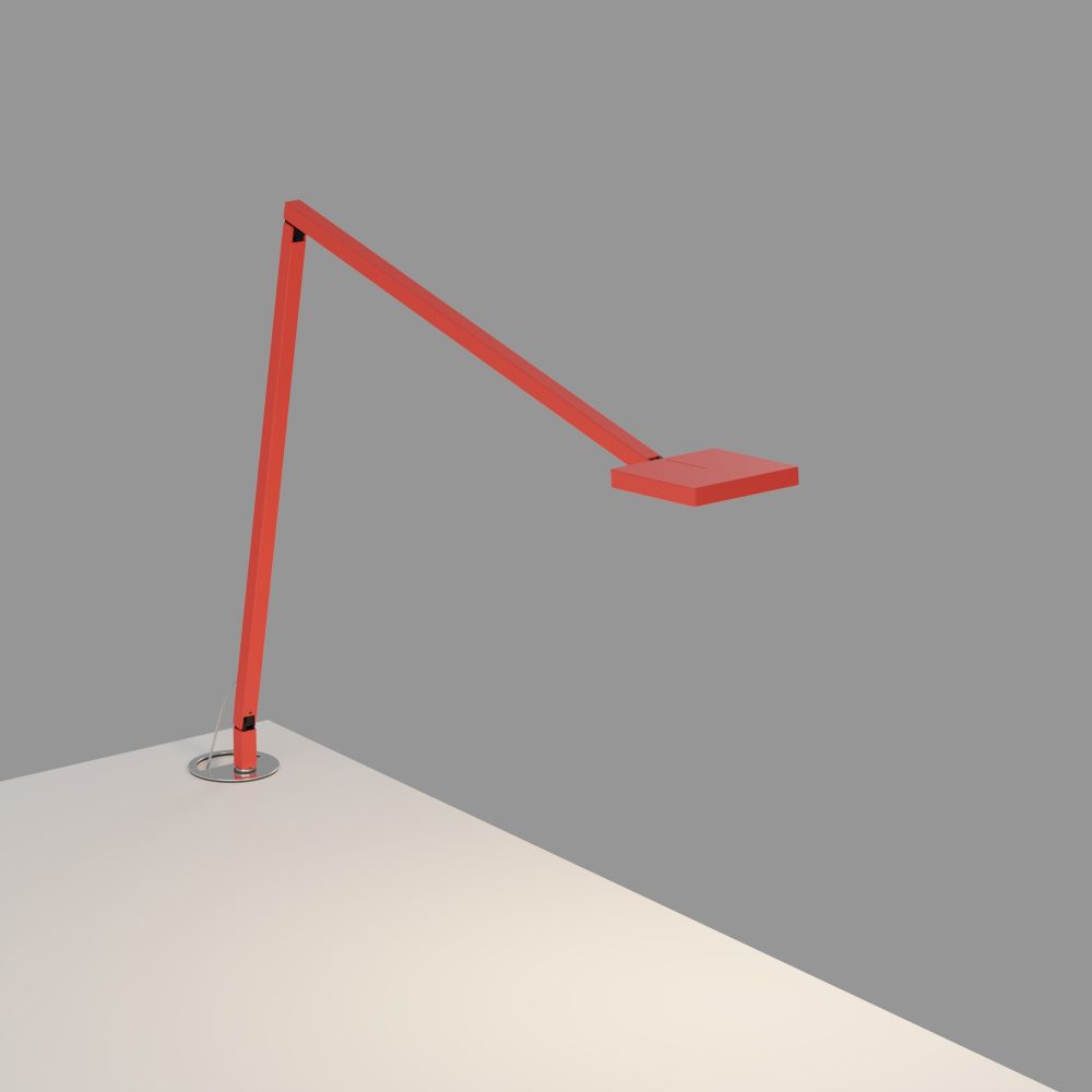 Koncept Lighting FCD-2-MFR-GRM Focaccia Desk Lamp with grommet mount (Matte Fire Red)